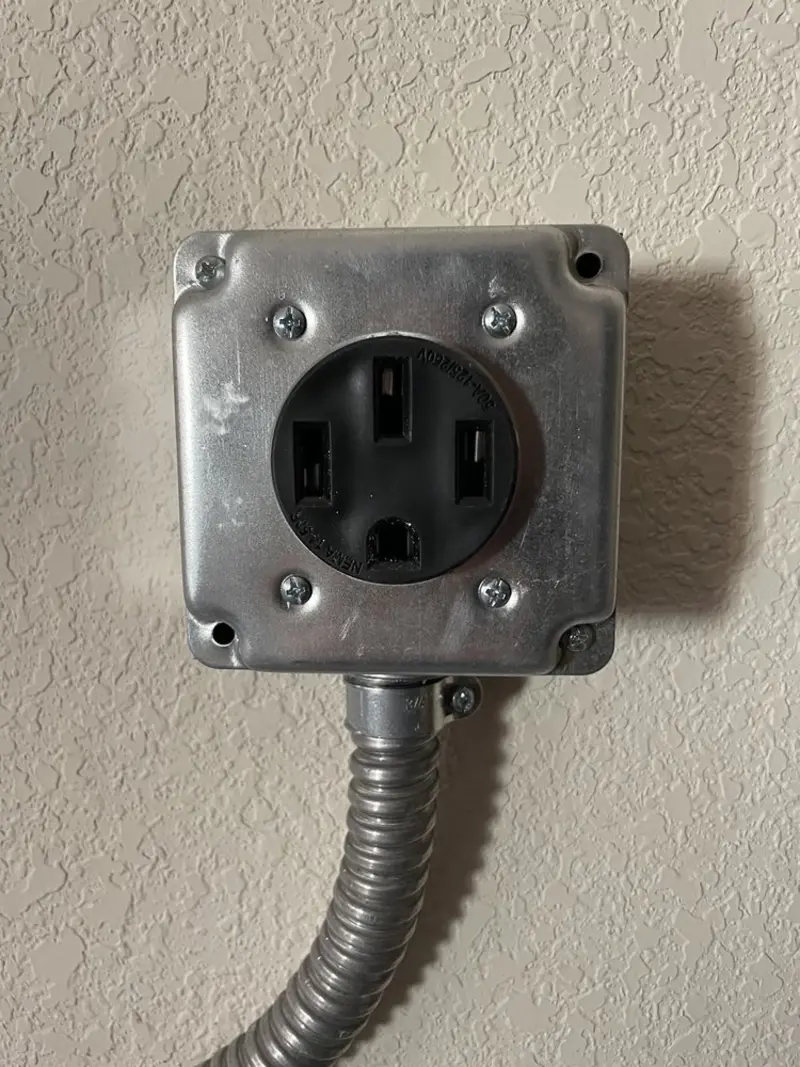 NEMA 14-50 outlet installed for Smart Home Electrical in Temecula